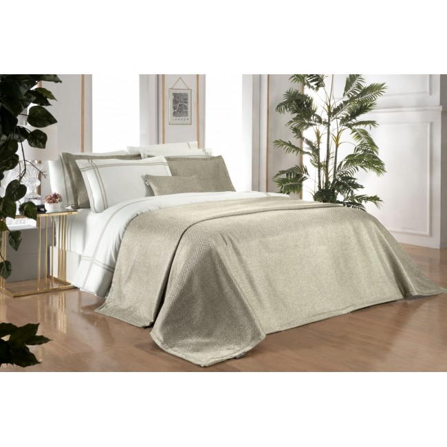 Комплект SAREV "VENTUS" (покрывало +постельное белье) евро Y 881 v1 Bej/бежевый