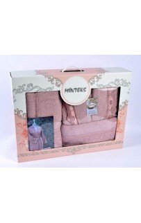 Халат Минтекс Карвен "СRM" c полотенцами 50*90/70*140 махра В 326 (АКЦИЯ)