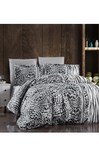 Постельное белье "Карвен" дэлюкс сатин 1,5 спальн. Leopard Black