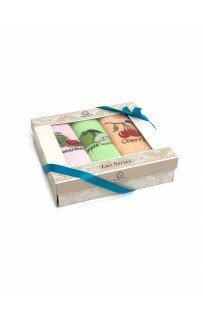 Набор полотенец кухонный NATURAL COTTON "Фрукты" вафля 40*60-3 шт. НМ 577 V-2 розовый