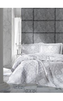 Комплект KARVEN (покрывало стеганное с принтом) хлопок 1.5сп 2 пр (180*240 / 50*70) Y 923 ALONE v1 Gri (Акция)