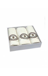 Набор полотенец Карвен "PANO 2" махра 50*90(2)/70*140 HS 1639 v1 крем/крем