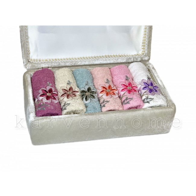 Набор полотенец кухонный Rebeka махра 30*50 6шт.сундук НМ 717 v8 Набор полотенец кухонный Rebeka махра 30*50 6шт.сундук НМ 717 v8