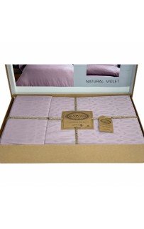 Постельное белье Karven жаккард евро Catena Natural Violet