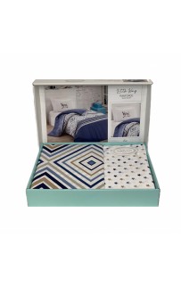 Постельное белье "Карвен" YOUNG STYLE ранфорс 1,5 спальн.Little King Blue v-1