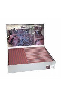 Постельное белье Карвен бамбук евро N065 Bella бордовый (Акция)