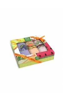 Набор полотенец кухонный NILTEKS "Фрукты" вафля 40*60-3 шт. НМ 577 V-1 сиреневый