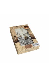 Набор полотенец кухонный NILENS "КОФЕ" вафля 50*70 2 шт.НМ 750 v2 крем/кофейный