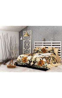 N046 Постельное белье Zebra 3Dсатин евро ( Bohamia ) (АКЦИЯ)