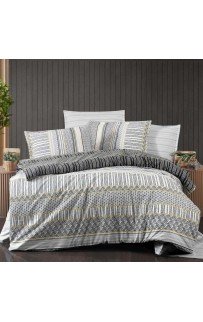 Постельное белье "Sarev Bazaar" ранфорс в пвх евро ARONA v1 Antrasit (Акция)