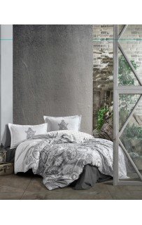 Постельное белье "Карвен" ранфорс семейный Azka Antrasit v-1