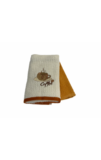 Набор полотенец кухонный Karven "КОФЕ" махра 40*60 2 шт.НМ 774 v13 крем/горчичный Набор полотенец кухонный Karven "КОФЕ" махра 40*60 2 шт.НМ 774 v13 крем/горчичный