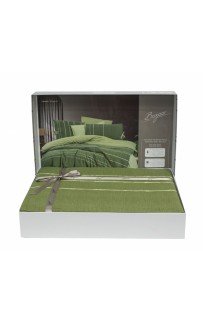 Постельное белье "Sarev Bazaar" ранфорс евро N377 LAUREL v4/Yesil