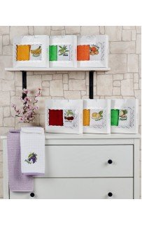 Набор полотенец кухонный Karven "КЛУБНИКА" махра 40*60 2 шт.НМ 743 v6 красный/белый Набор полотенец кухонный Karven "КЛУБНИКА" махра 40*60 2 шт.НМ 743 v6 красный/белый