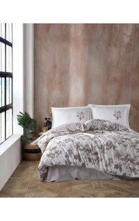 Постельное белье "Карвен" ранфорс семейный Miarosa Brown v-2