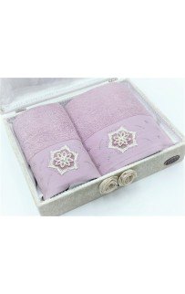 Набор полотенец Карвен "FRANSIZ" махра 50*90 / 70*140 сундук HS 1480 (АКЦИЯ)