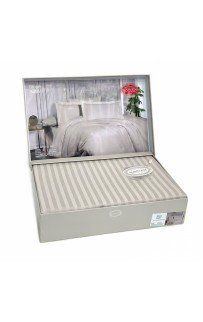 Постельное белье "Карвен" Stripe Satin евро N 163-SS 005 tas/песочный (Акция)