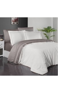 Постельное белье КАРВЕН сатин Де Люкс N045 Serenity mink/cream