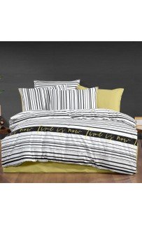 Постельное белье "Sarev Bazaar" ранфорс евро N377 OTIS v1/Siyah