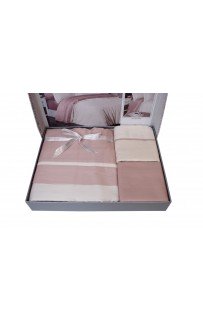 Постельное белье (Сатин де люкс) семейное (Serenity Ivory/pudra)