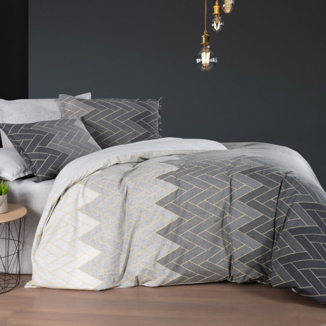 Постельное белье "Sarev Bazaar" ранфорс евро N377 LEONARD v1/Gri