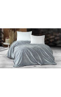 Плед EVLEN Super Soft "СЕРДЦЕ" 180*240 в коробке п/э Р 945 серый (Акция)