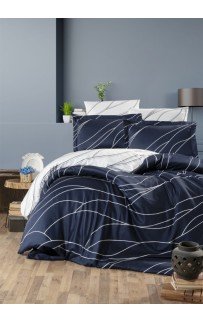 Постельное белье "Карвен" дэлюкс сатин 1,5 спальн. Mesi Navy Blue