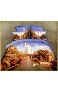 Постельное белье "Карвен" (сатин Де люкс 3D) семейное (471) (Акция)