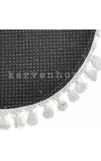 Ковер Карвен POST DOKUMA OVAL SACAKLI/мех с бахрамой 80*120 KV 028 beyaz/белый