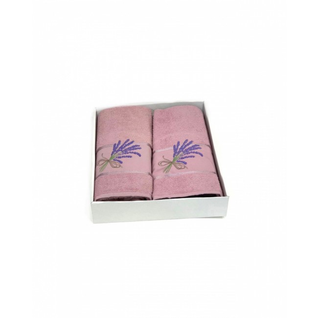 Набор полотенец Карвен "LAVANTA " махра 50*90/70*140 HS 1606 v3 св.лиловый