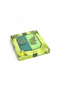 Набор полотенец кухонный "ОЛИВА" вафля 40*60-2шт. НМ515V-12 зел/салат