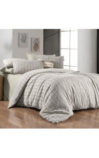 Постельное белье Sarev Mood Comfort жатый хлопок, лен евро N357 MADRID v1/Bej