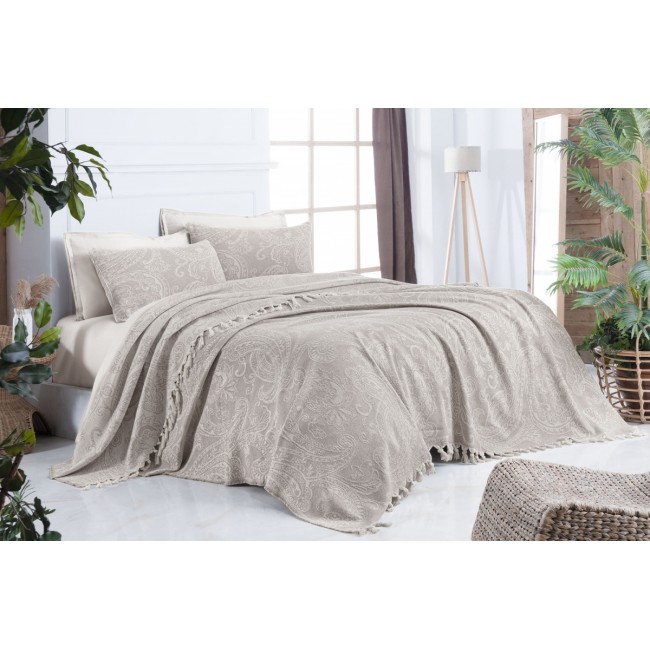 Комплект SAREV ZARIAH (покрывало + 2наволочки) евро 3 предмета Y 877 v1bej/бежевый