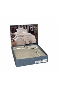 Постельное белье Sarev SUMER FANCY Поплин семейный.BEJ/V1