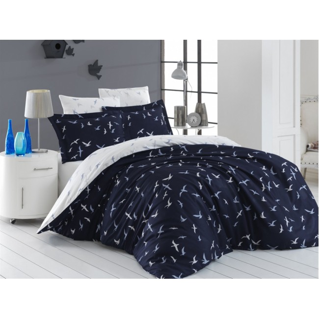 Постельное белье "Карвен" сатин семейный (Liberta Lacivert)