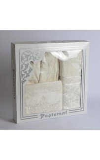 Халат "Pestemal" жен. c полотенцами 50*90/70*140/L В 318 (Акция)