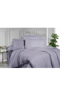 Постельное белье "Карвен" Stripe Satin 1,5 спальн. N 162-SS 002 сиреневый (Акция)