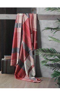 Плед Sarev хлопок 1,5 спальн.Р 917 LENZBURG (V2)kirmizi