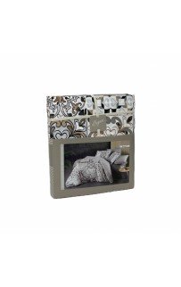 Постельное белье "Sarev Bazaar" ранфорс в пвх евро STONE v1 Gri (Акция)