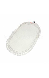 Ковер Карвен POST DOKUMA OVAL SACAKLI/мех с бахрамой 80*120 KV 028 beyaz/белый