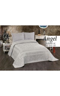Комплект (покрывало +2наволочки) евро 3 пр (260*270 / 60*80) Y 867 ANGEL gri/серый (Акция)