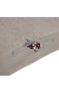 Полотенеце Карвен 70*140 1шт.махра с вышивкой H 7001 ROSE (Акция)