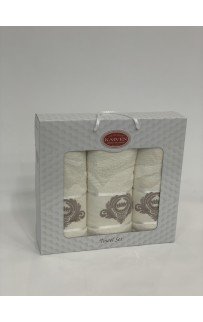 Набор полотенец Карвен " TAG" махра 50*90(2)/70*140 HS 1690 v1 кремовый
