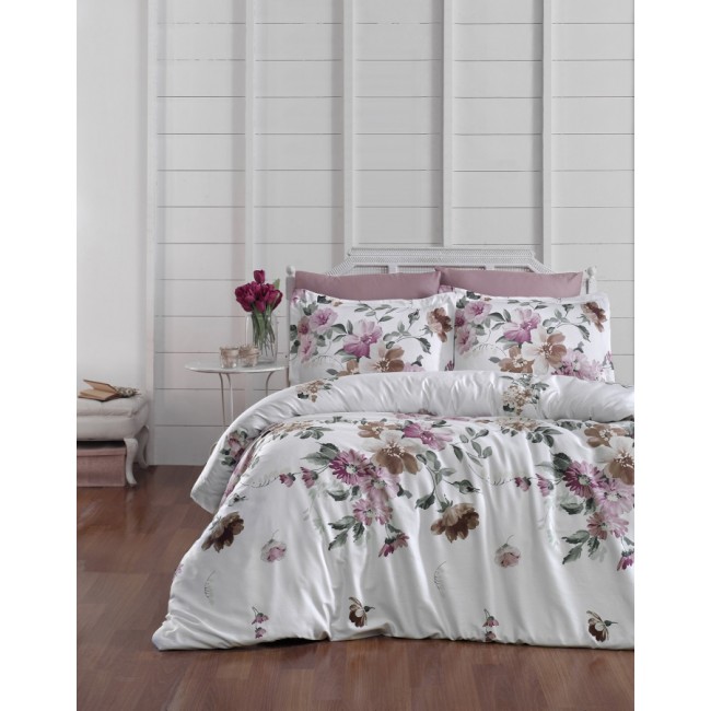 Постельное белье "Карвен" дэлюкс сатин 1,5 спальн. Serra Powder