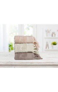 Набор полотенец кухонный Карвен "LILYUM SACAKLI"махра ,penye 30*50 3шт HM 697 (V-1)