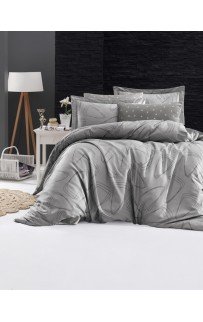 Постельное белье "Карвен" сатин евро (Rovena Grey)