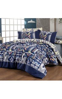 Постельное белье "Sarev"fancy poplin 1.5 сп. N193 Gilya v2/Mavi