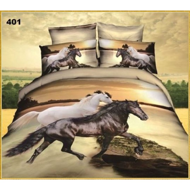 Постельное белье "Карвен" (сатин Де люкс 3D) семейное (401) (Акция)