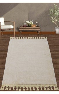 Ковер Карвен POST DOKUMA SACAKLI/мех с бахрамой 80*120 KV 027 bej/бежевый