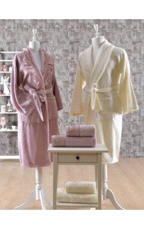 Халат Минтекс Карвен "СRM" c полотенцами 50*90/70*140 махра В 326 (АКЦИЯ)